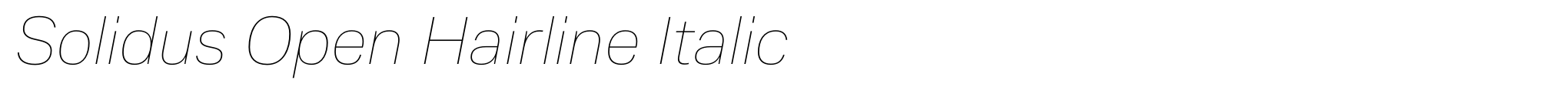 Solidus Open Hairline Italic image